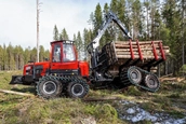 Side of new Komatsu Forwarder